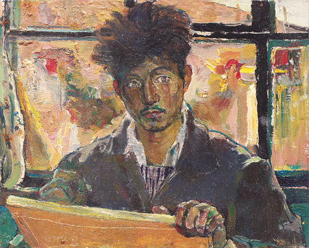 自畫(huà)像(布面油彩) 袁運(yùn)生