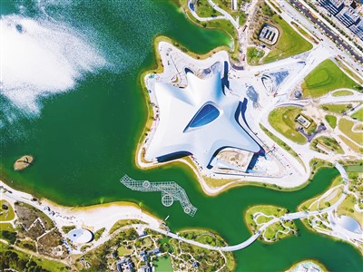 航拍成都科幻館。 　　活動主辦方供圖