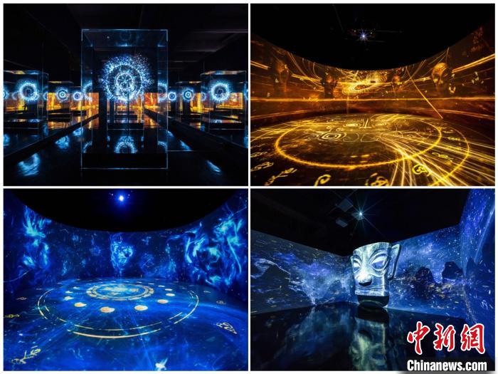 《你好！三星堆》光影展廳現(xiàn)場。 展覽組委會供圖