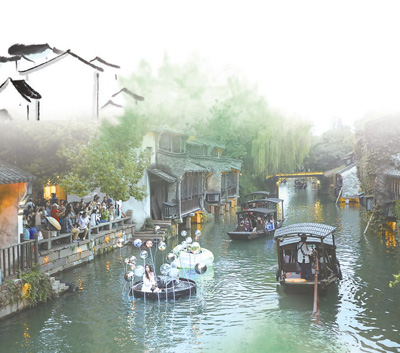 　中國美術(shù)學(xué)院雕塑與公共藝術(shù)學(xué)院師生在2023烏鎮(zhèn)戲劇節(jié)上表演。 　　以上均為烏鎮(zhèn)戲劇節(jié)官方供圖