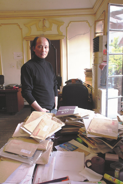 金宇澄，小說家、畫家，著有《繁花》《回望》等。2016年至今在上海、蘇州、杭州多地舉辦個人美術(shù)展 陸杰 攝