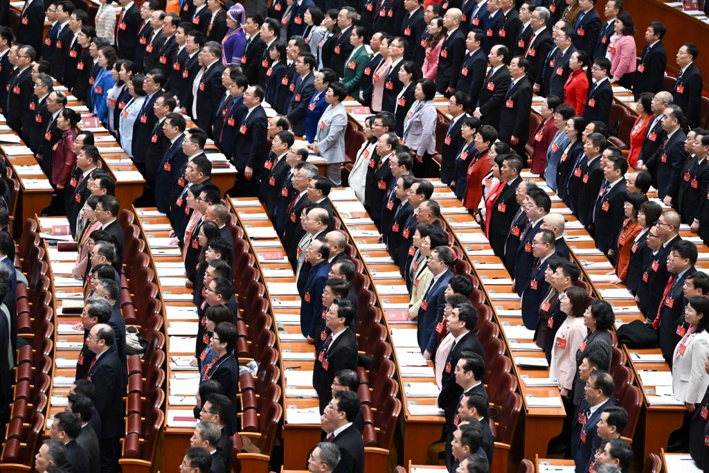 3月5日，第十四屆全國人民代表大會第二次會議在北京人民大會堂開幕。新華社記者 牟寧 攝