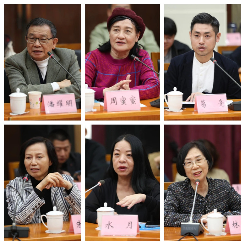 潘耀明、周密密、葛亮、朱志華、林慧嫻、湯梅笑發(fā)言