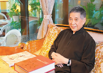 白先勇在臺(tái)北接受記者專訪