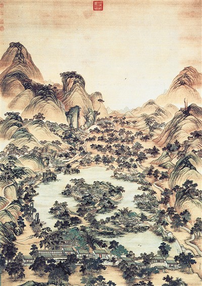 清代冷枚繪避暑山莊圖。 　　本文圖片均由承德避暑山莊博物院提供