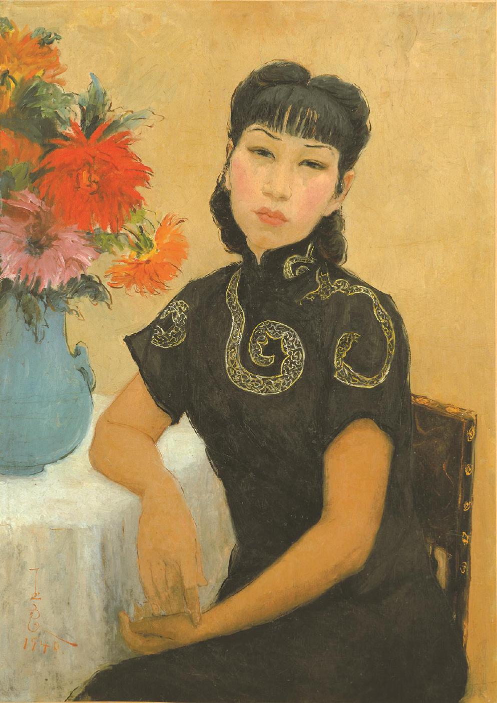 潘玉良《自畫像》，1939年，油畫