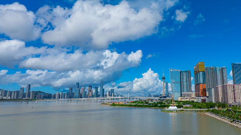 圖為2024年7月6日拍攝的澳門(mén)風(fēng)光（無(wú)人機(jī)照片）。 新華社發(fā) 張金加/攝