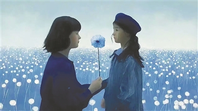 AI生成短片《致親愛的自己》劇照。  　　中國傳媒大學供圖