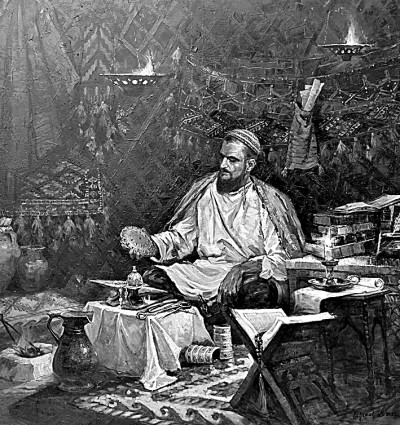 作品描繪的是馬赫?qǐng)D姆庫里制作手工藝品。戴桂菊攝/光明圖片