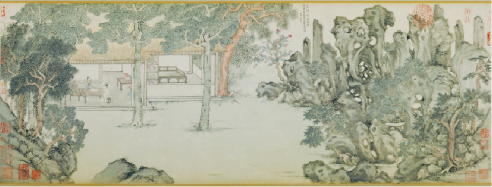 文徵明《真賞齋圖》，中國(guó)國(guó)家博物館藏