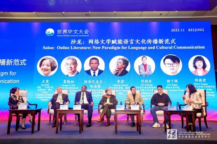  本次會(huì)議現(xiàn)場(chǎng)。教育部中外語(yǔ)言交流合作中心供圖