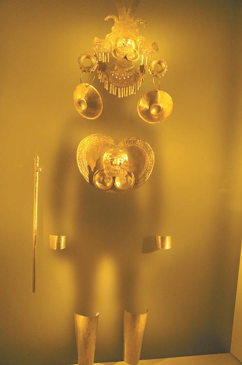 上圖：黃金博物館的展品。均 范慕尤 攝